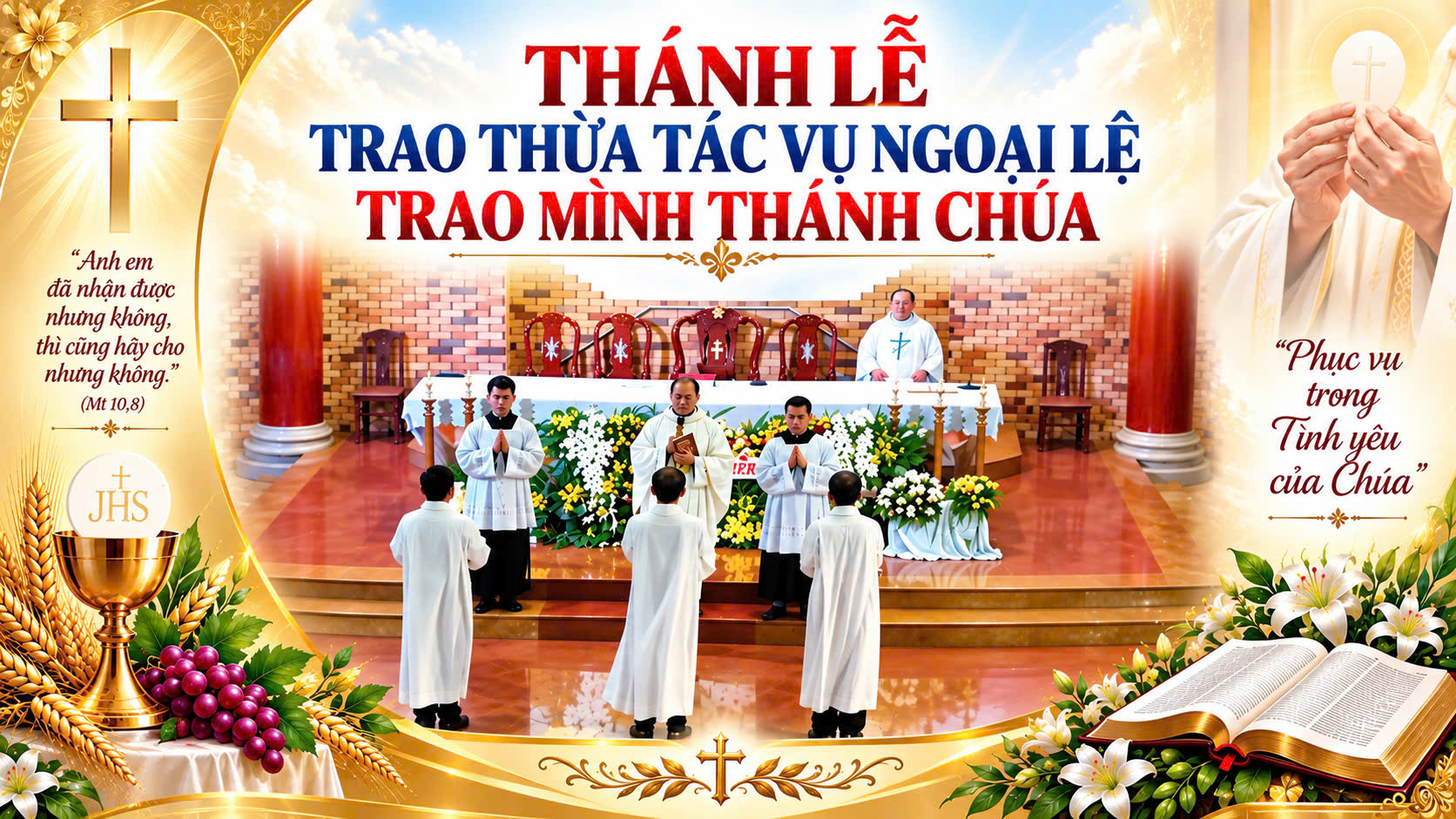 THÁNH LỄ TRAO THỪA TÁC VỤ NGOẠI LỆ TRAO MÌNH 